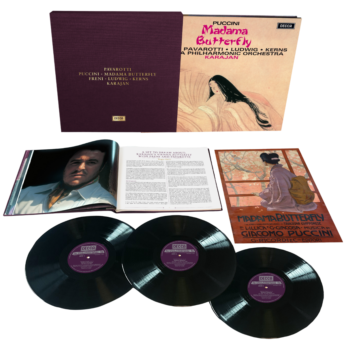 Luciano Pavarotti - Puccini: Madama Butterfly - Vinyl 3LP Box Set Luciano Pavarotti - Puccini: Madama Butterfly - Vinyl 3LP Box Set