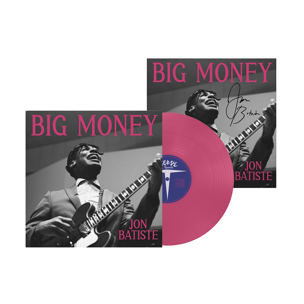 Jon Batiste - BIG MONEY (Exclusive Hot Pink Vinyl) Signed - Decca