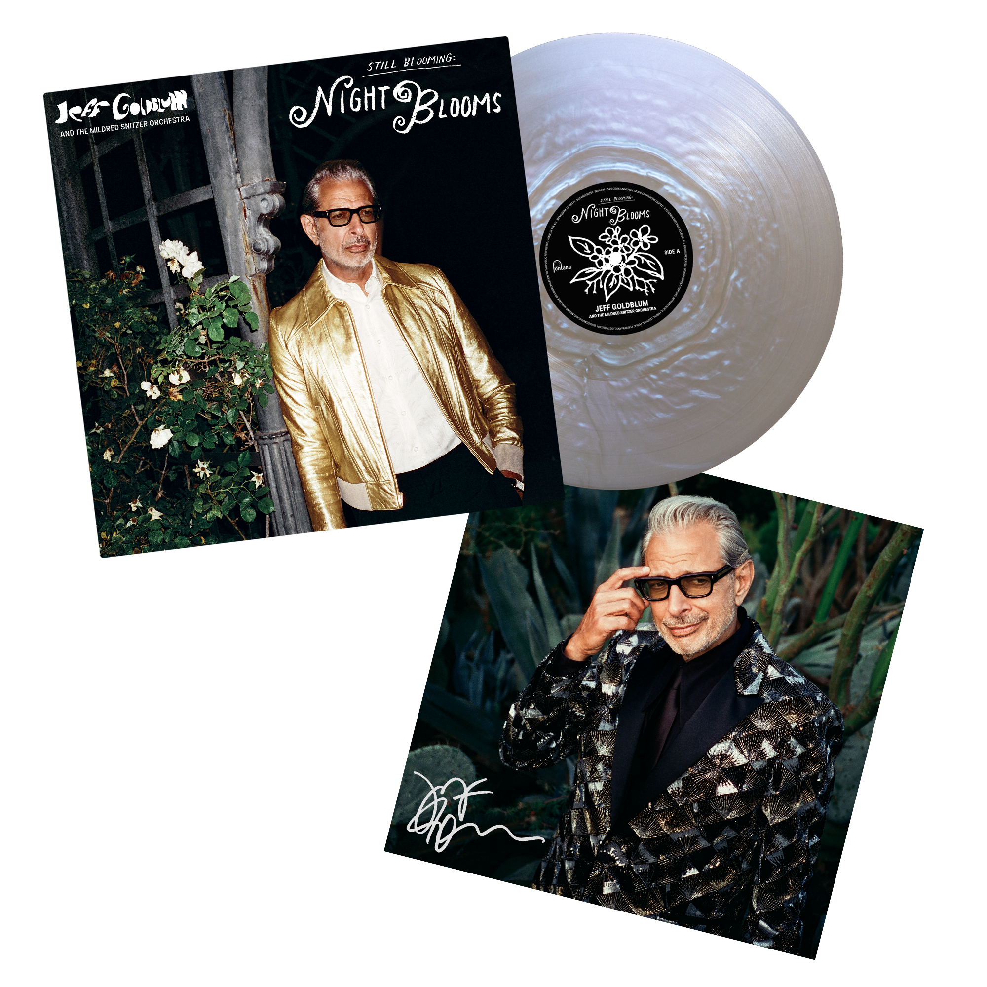 Jeff Goldblum And The Mildred Snitzer Orchestra - Night Blooms - Exclusive Alt Cover Colour Vinyl (Signed)