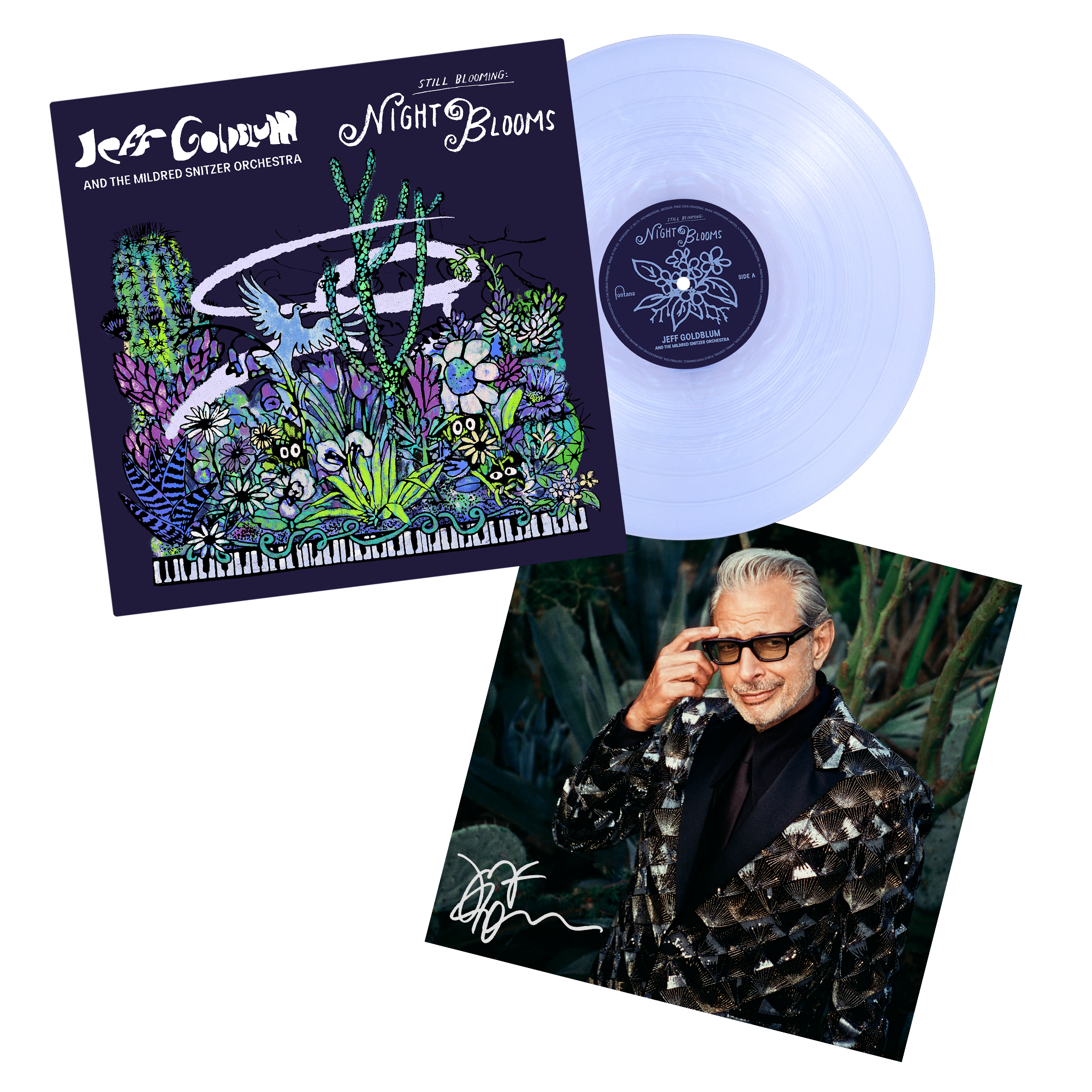 Jeff Goldblum And The Mildred Snitzer Orchestra - Night Blooms - Colour Vinyl (Signed)