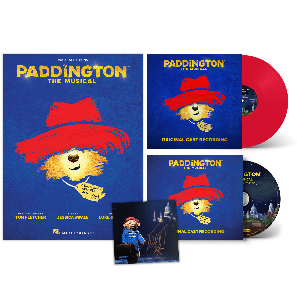 Paddington: The Musical - Red Vinyl + Signed CD + Songbook Bundle