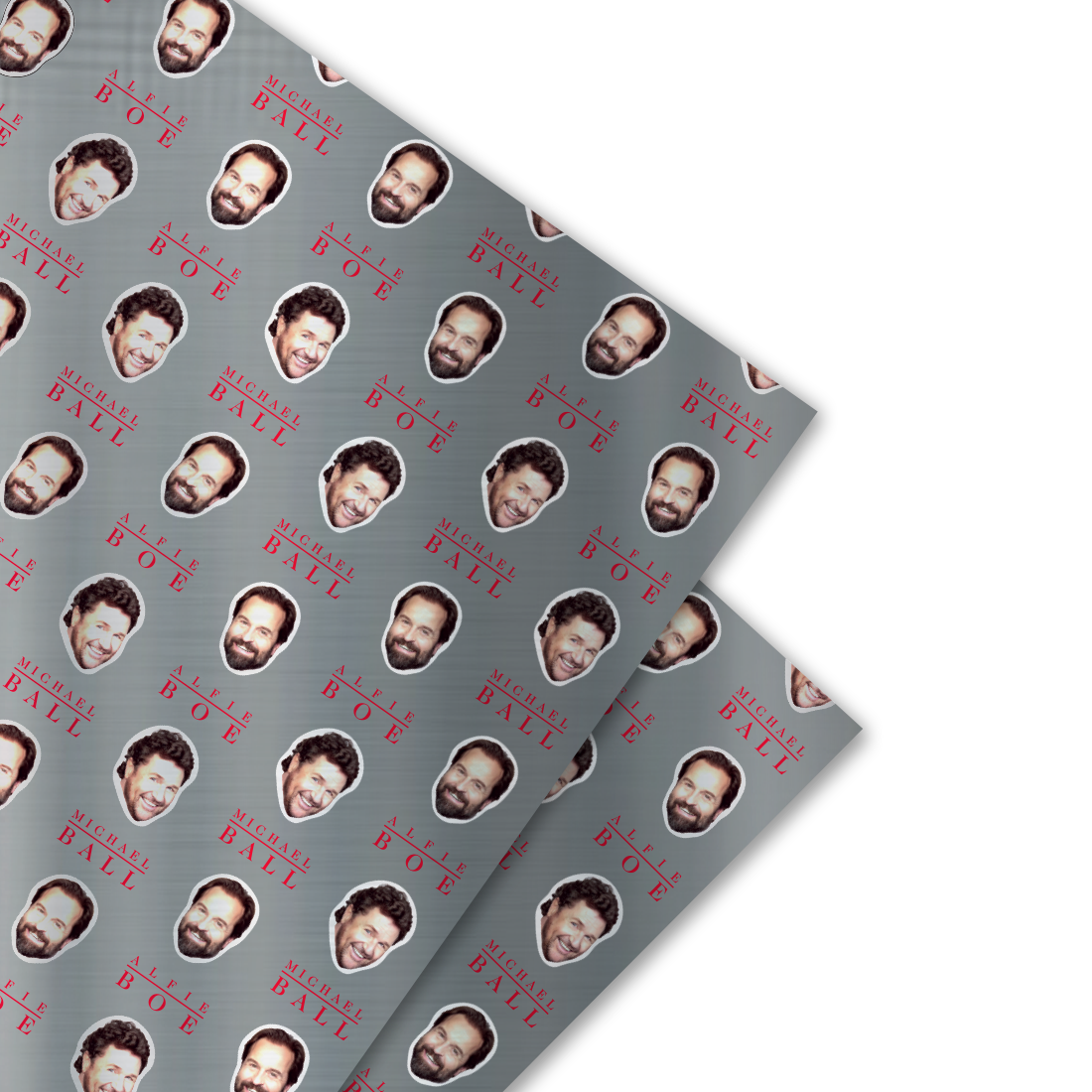 Michael Ball & Alfie Boe - Together at Christmas Metallic Silver wrapping Paper