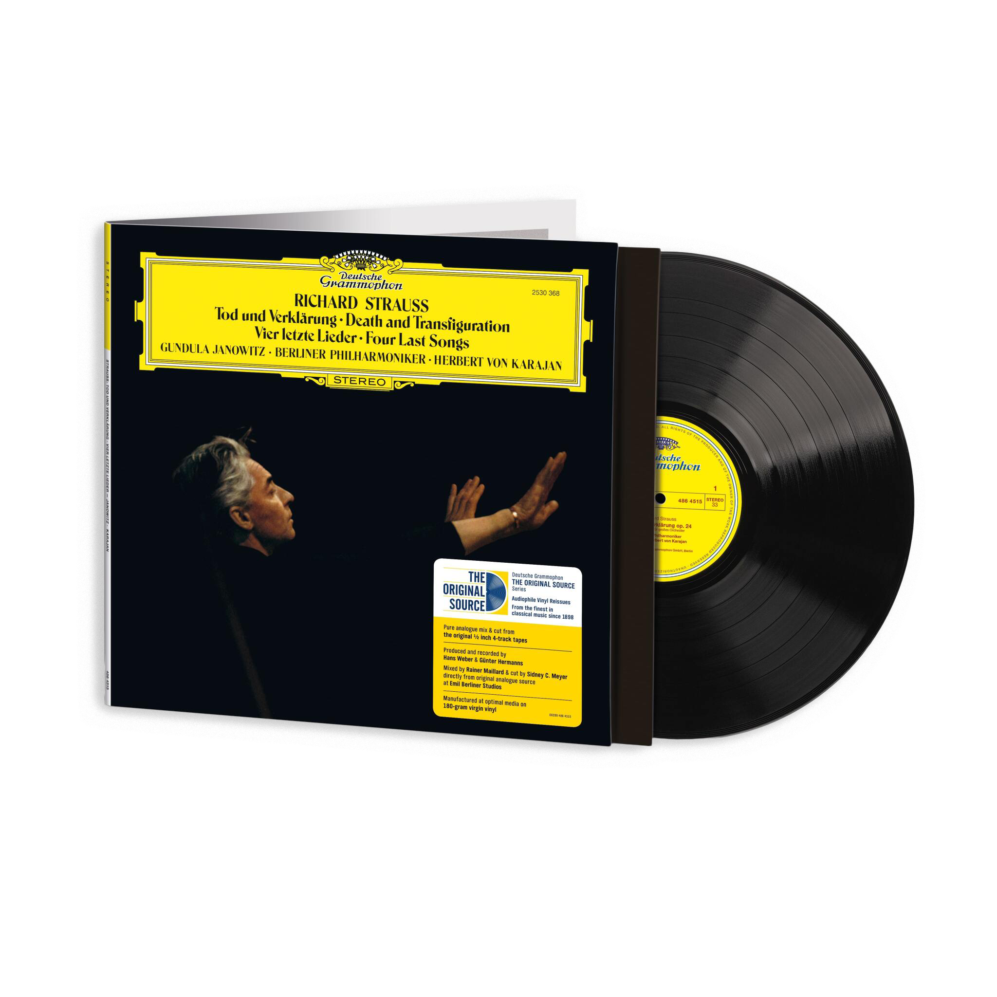 Gundula Janowitz, Herbert von Karajan, Berliner Philharmoniker - R. Strauss - Tod Und Verklärung / Vier letzte Lieder: Vinyl LP