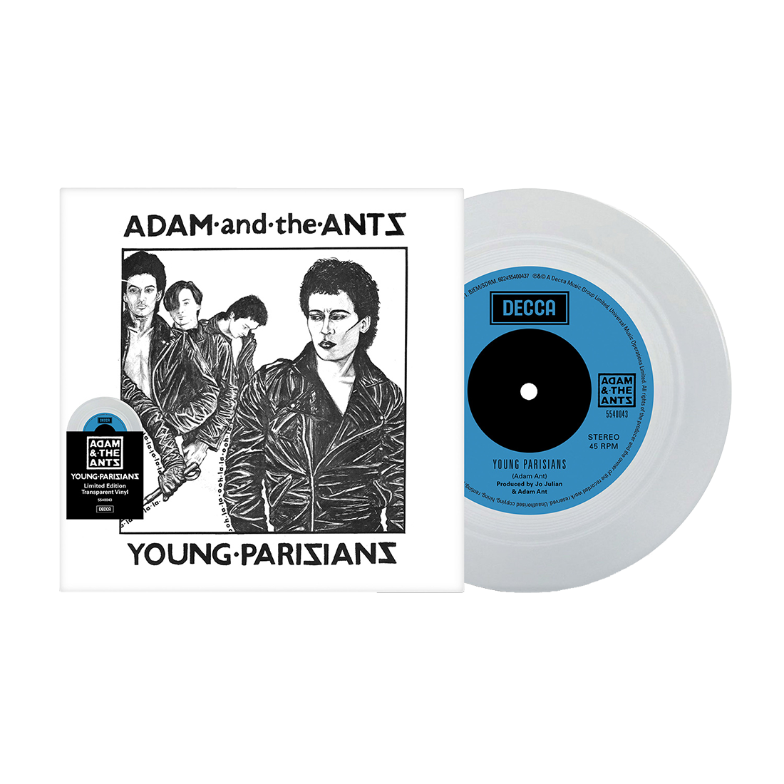 Adam & The Ants - Young Parisians/Lady: Limited Vinyl 7" Single