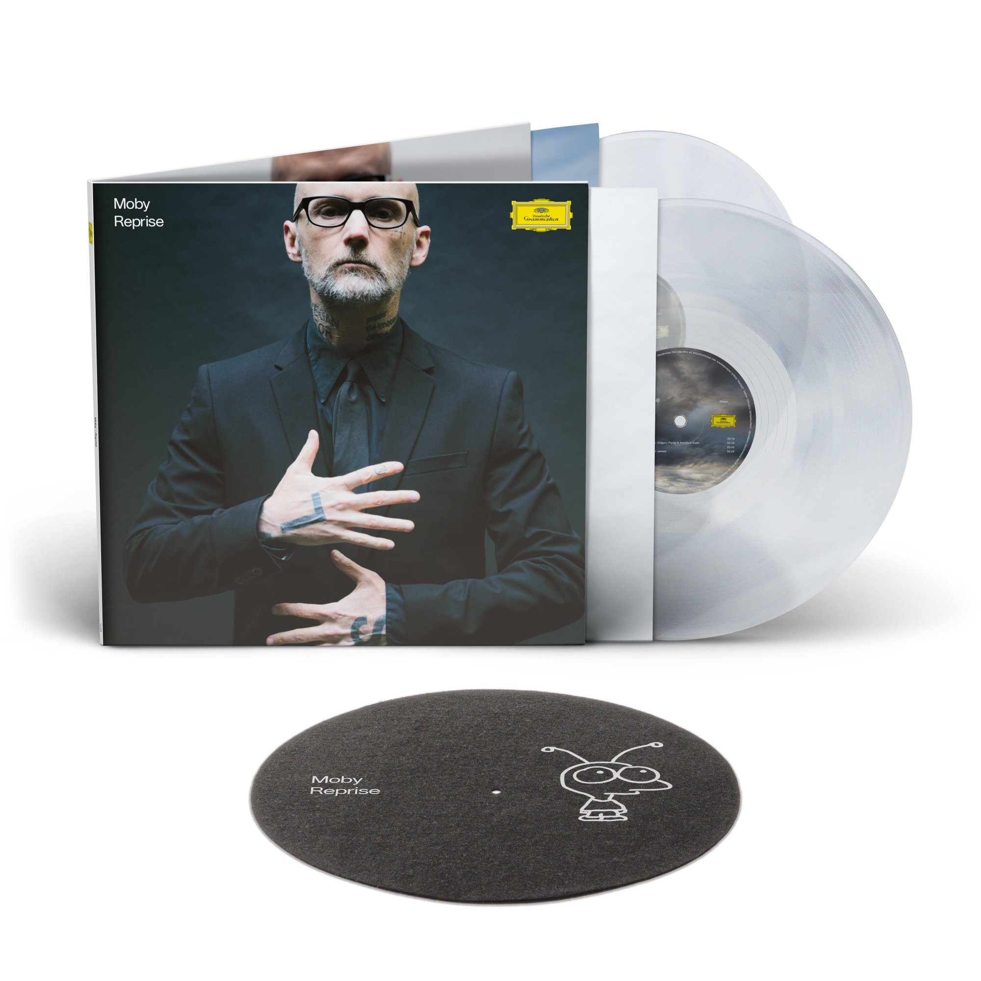MOBY - Reprise: Exclusive Deluxe 180gm Crystal Clear Vinyl 2LP + Little Idiot Slipmat