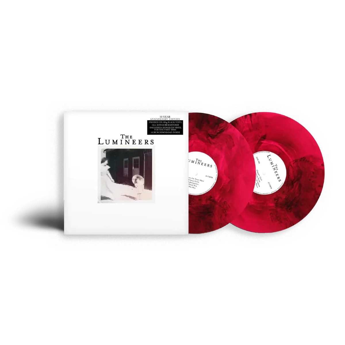 The Lumineers - The Lumineers (10th Anniversary Edition): Singed Red Marble Vinyl 2LP